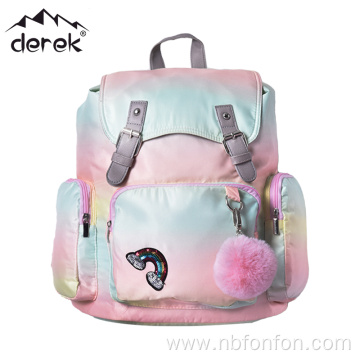 Gradient drawstring children's fashion backpack